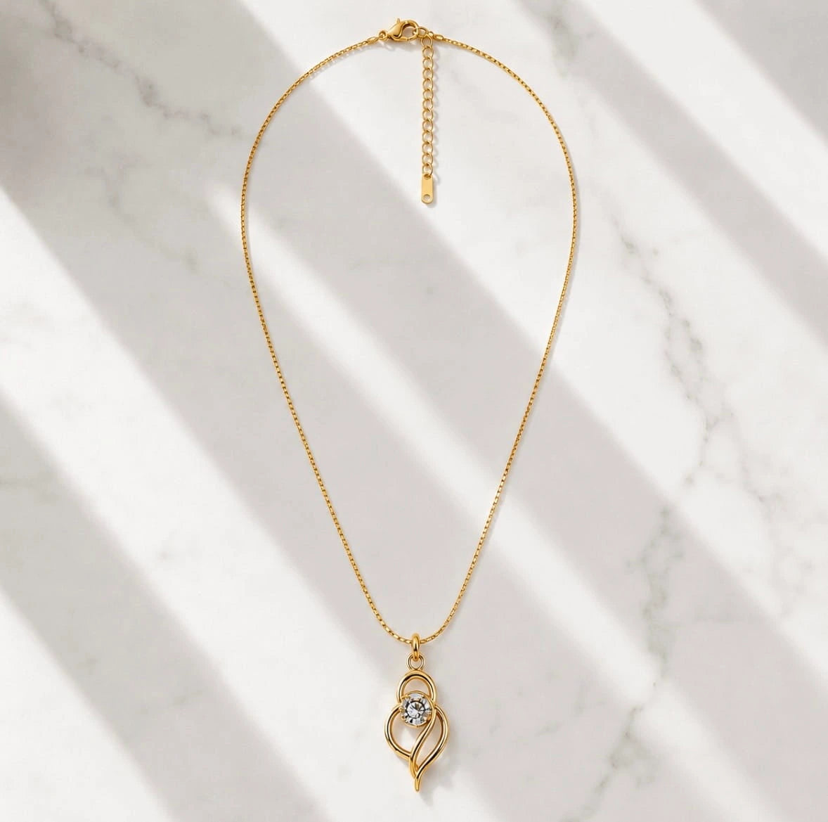Golden Infinity Crystal Pendant