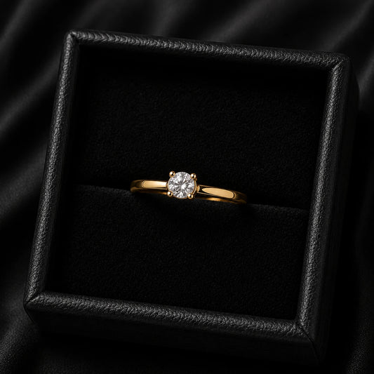 Celeste Solitaire Gold Ring