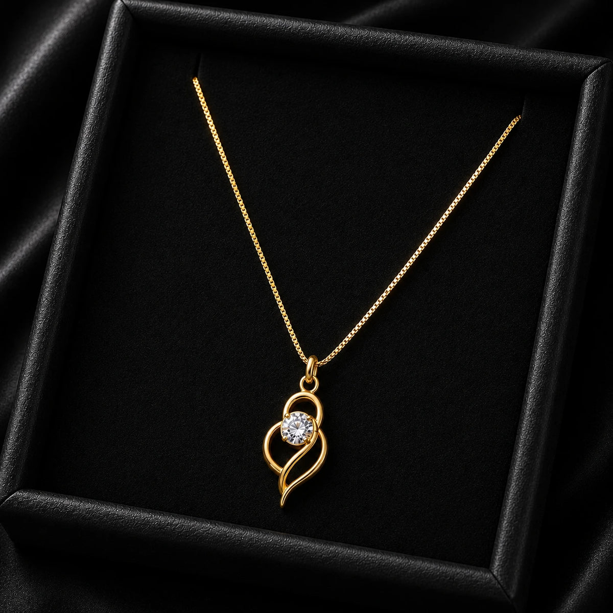 Golden Infinity Crystal Pendant